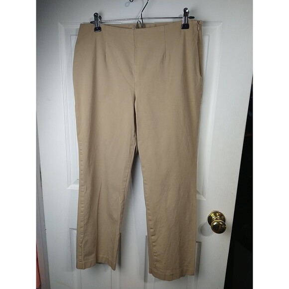 L.L. Bean Woman 12P Brown Classic Fit Straight Pants office workwear classic - Picture 1 of 7
